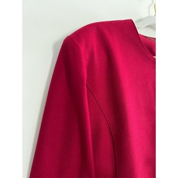 Vintage Women’s Wool Geiger Austria Blazer Size 40 Red - Picture 7 of 8